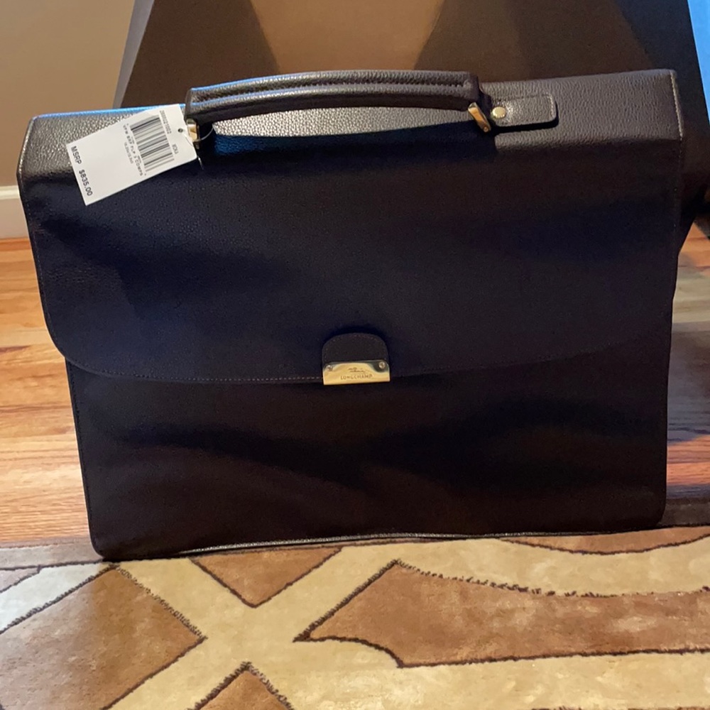 **NEW Longchamp Dark Brown briefcase.